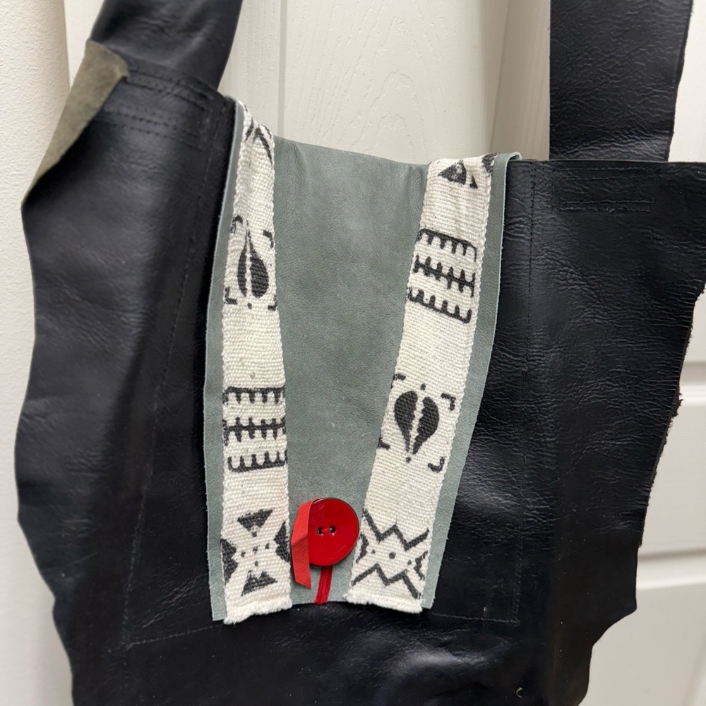 Stylish Black and Gray Satchel